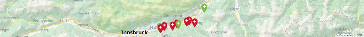 Kartenansicht für Apotheken-Notdienste in der Nähe von Wattenberg (Innsbruck  (Land), Tirol)